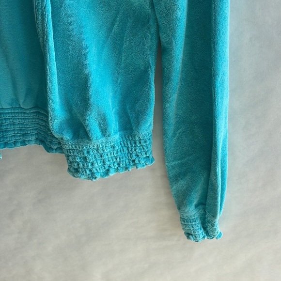 Juicy Couture Turquoise Terrycloth Sweatshirt - Picture 3 of 4